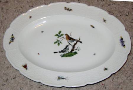 Les Oiseaux 16" Oval Serving Platter