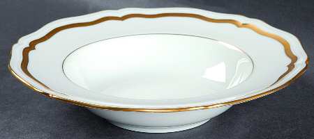 Marie Antoinette (Gold) Rim Soup Bowl