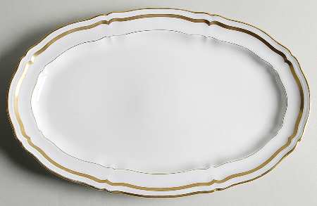 Marie Antoinette (Gold) 14" Oval Serving Platter