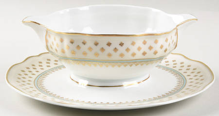 Malmaison Ivory Gravy Boat with Attached Underplate