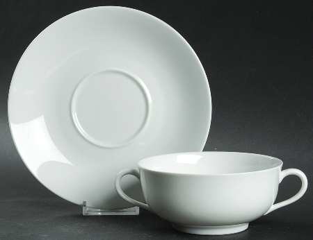 Marly-Menton Flat Cream Soup Bowl & Saucer Set