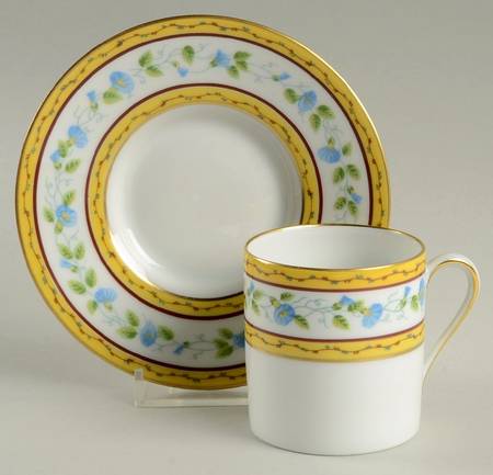 Morning Glory Ring Flat Demitasse Cup & Saucer Set