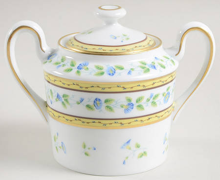 Morning Glory Spray Sugar Bowl & Lid