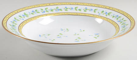 Morning Glory Spray 11" Pasta Serving Bowl by Ceralene