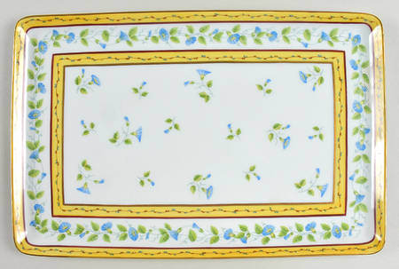 Morning Glory Spray Rectangular Tray
