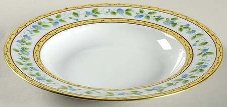 Morning Glory Spray Large Rim Soup Bowl