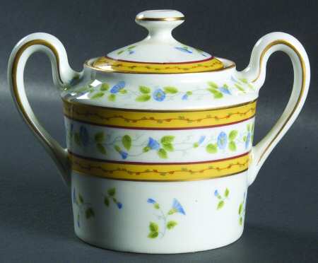 Morning Glory Spray Sugar Bowl & Lid