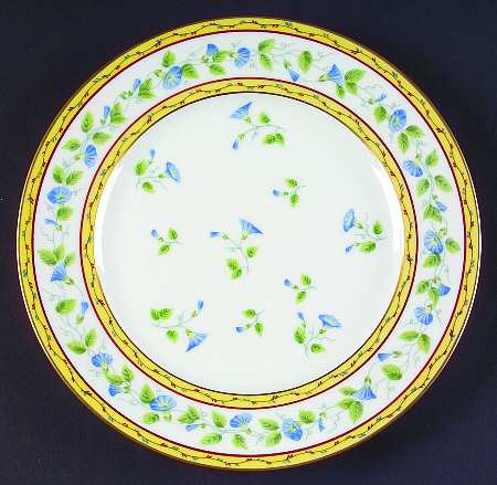 Morning Glory Spray Luncheon Plate