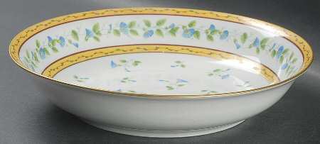 Morning Glory Spray 9" Round Vegetable Bowl