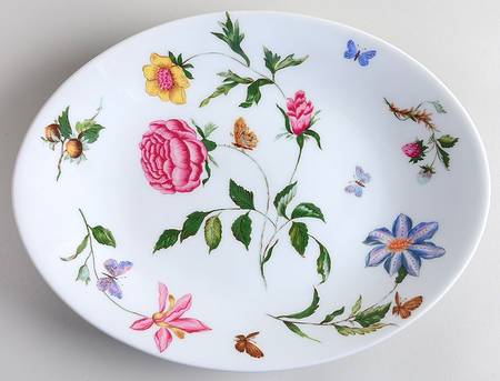 Mon Jardin 10" Oval Serving Platter by Ceralene