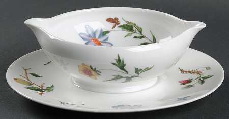 Mon Jardin Gravy Boat with Attached Underplate
