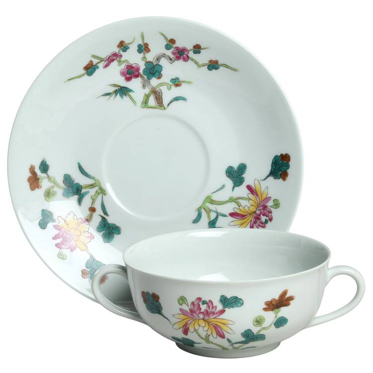 Nymphea Flat Cream Soup Bowl & Saucer Set
