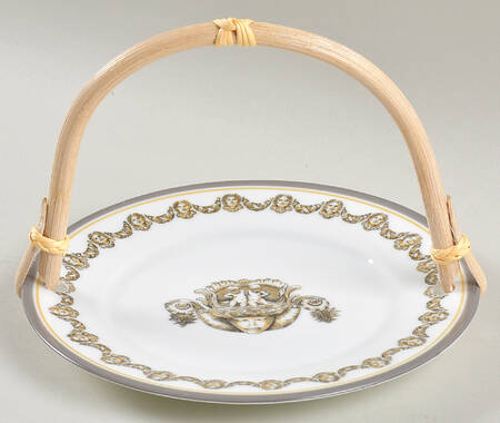 Opera 5 3/8"-5 5/8" Bamboo Handled Serving Plate  HC
