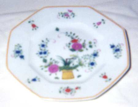 Panier Chinois White Octagonal Luncheon Plate