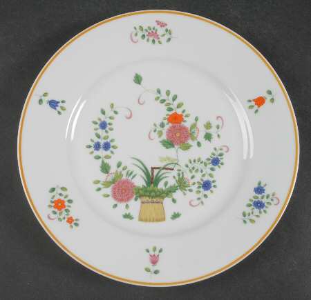 Panier Chinois White Dessert Luncheon Plate