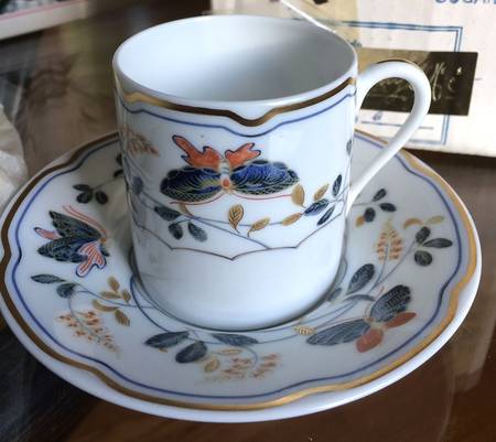 Papillons Flat Demitasse Cup & Saucer Set