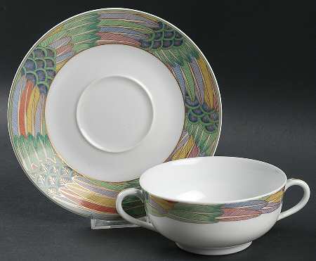 Ramage Footed Cream Soup Bowl & Saucer Set