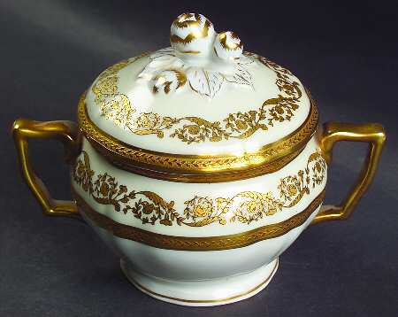 Regence (Gold Design) Sugar Bowl & Lid