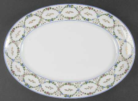 Roselle 14" Oval Serving Platter by Ceralene