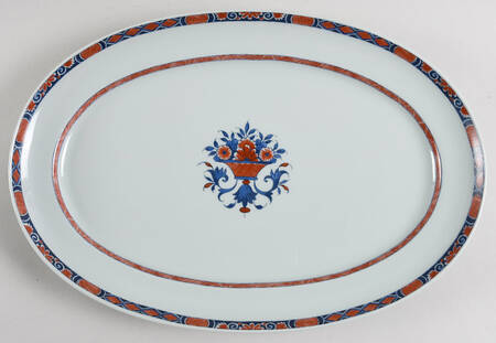 Rouen Celedon 14" Oval Serving Platter