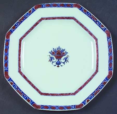 Rouen Celedon Octagonal Luncheon Plate