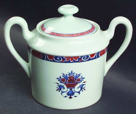 Rouen Celedon Sugar Bowl & Lid