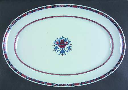 Rouen Celedon 16" Oval Serving Platter