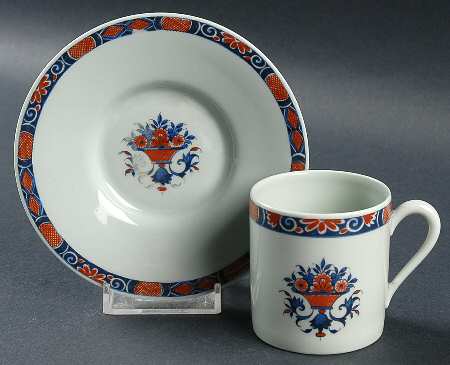 Rouen Celedon Flat Demitasse Cup & Saucer Set