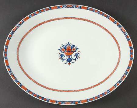 Rouen Celedon 15" Oval Serving Platter