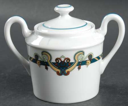 Serenade Blue Sugar Bowl & Lid