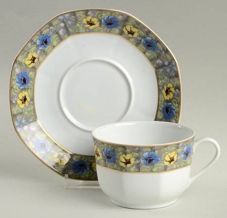 Seville (Octagonal) Flat Cup & Saucer Set