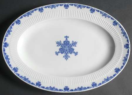 Saint Cloud 16" Oval Serving Platter by Ceralene
