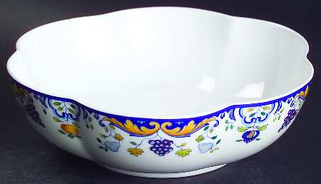 Vendanges (Blue Trim) Large Melon Bowl