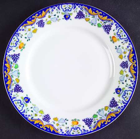 Vendanges (Blue Trim) Salad Plate