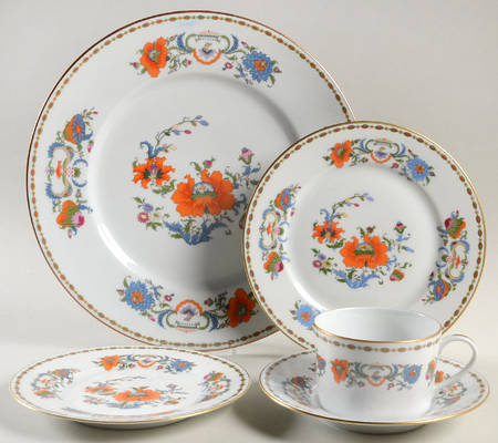 Vieux Chine (Empire, White) 5 Piece Place Setting