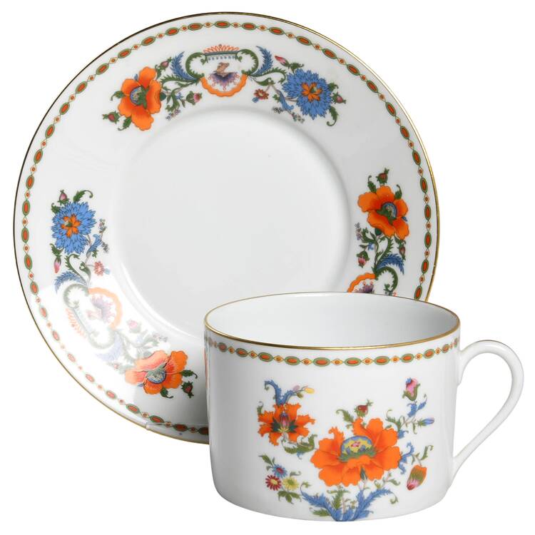Vieux Chine (Empire, White) Breakfast Cup & Saucer Set