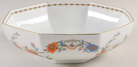 Vieux Chine (Empire, White) 8" Octagonal Vegetable Bowl