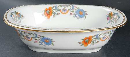 Vieux Chine (Empire, White) 9" Oval Vegetable Bowl