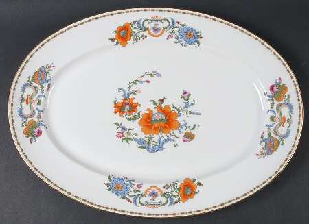 Vieux Chine (Empire, White) 16" Oval Serving Platter