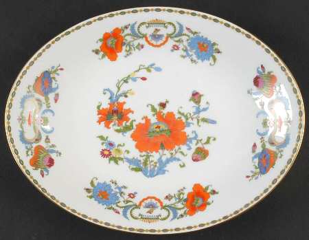 Vieux Chine (Empire, White) 10" Oval Serving Platter
