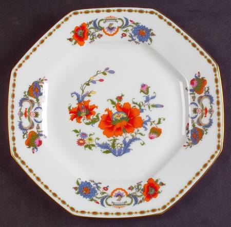 Vieux Chine (Empire, White) Octagonal Luncheon Plate