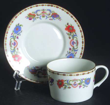 Vieux Chine (Empire, Celadon) Flat Cup & Saucer Set