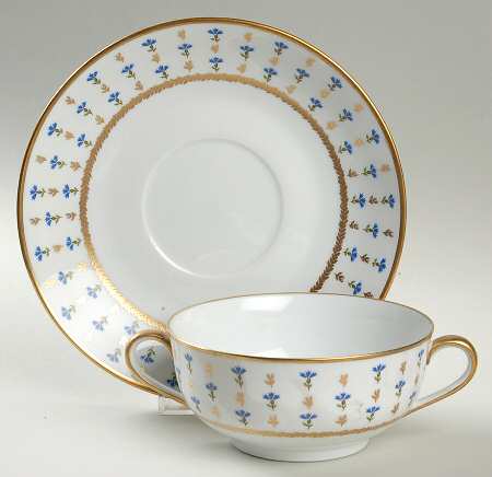 Vieux Nyon Nyon Flat Cream Soup Bowl & Saucer Set