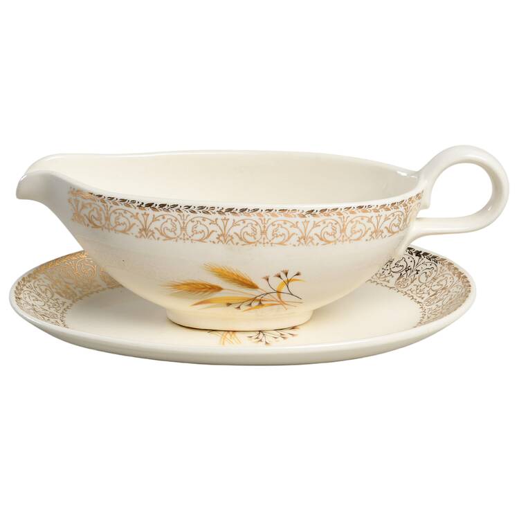 Golden Wheat Gravy Boat & Underplate