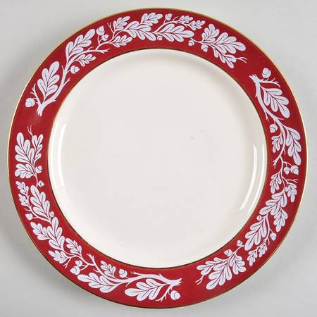 Regal Red (No Flowers) Luncheon Plate