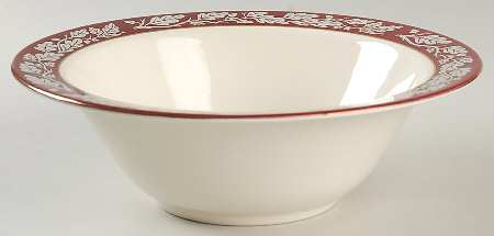 Regal Red (Floral Center) 9" Round Vegetable Bowl