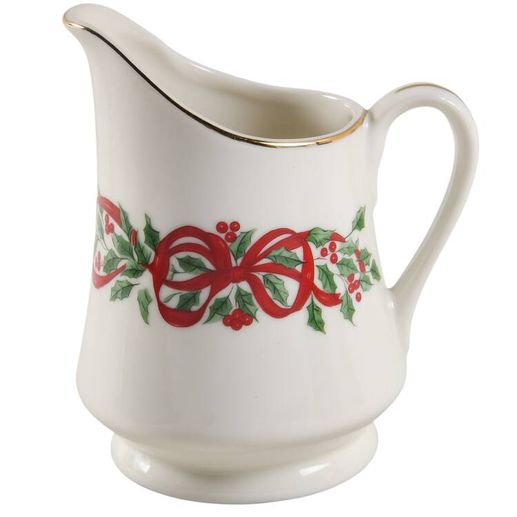 Ribbon Holly Creamer