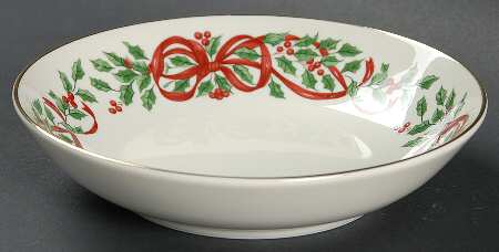 Ribbon Holly Fruit/Dessert (Sauce) Bowl
