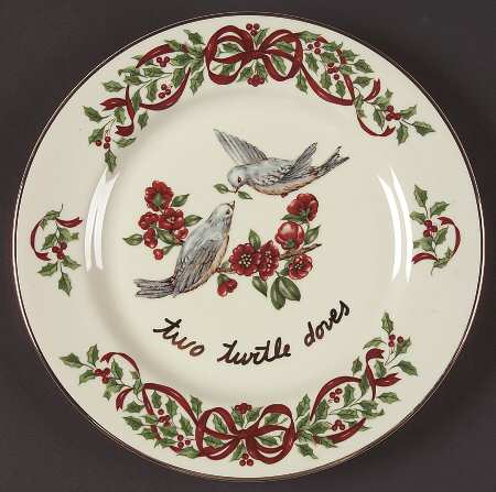 Ribbon Holly Accent Salad Plate by Centurion
