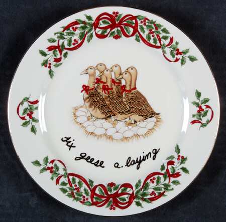 Ribbon Holly Accent Salad Plate by Centurion